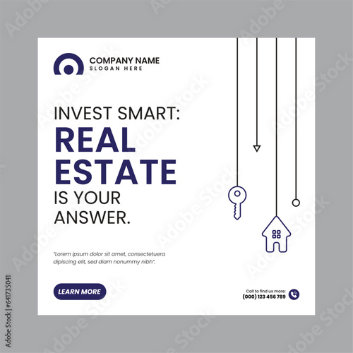 Real Estate Social Media Post Template, property, investment, home, dream, opportunity, market, listings, buyers, sellers, agents, mortgage