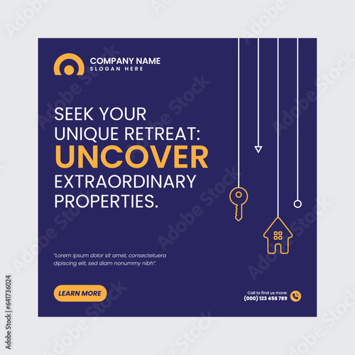Real Estate Social Media Post Template, property, investment, home, dream, opportunity, market, listings, buyers, sellers, agents, mortgage