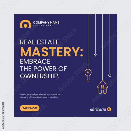 Real Estate Social Media Post Template, property, investment, home, dream, opportunity, market, listings, buyers, sellers, agents, mortgage