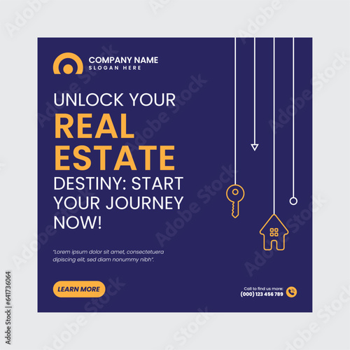 Real Estate Social Media Post Template, property, investment, home, dream, opportunity, market, listings, buyers, sellers, agents, mortgage