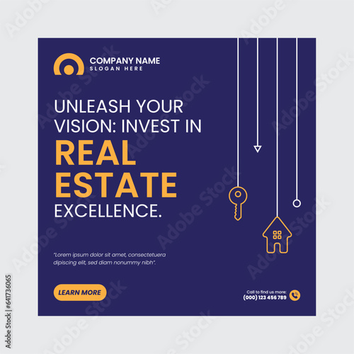 Real Estate Social Media Post Template, property, investment, home, dream, opportunity, market, listings, buyers, sellers, agents, mortgage