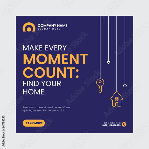 Real Estate Social Media Post Template, property, investment, home, dream, opportunity, market, listings, buyers, sellers, agents, mortgage