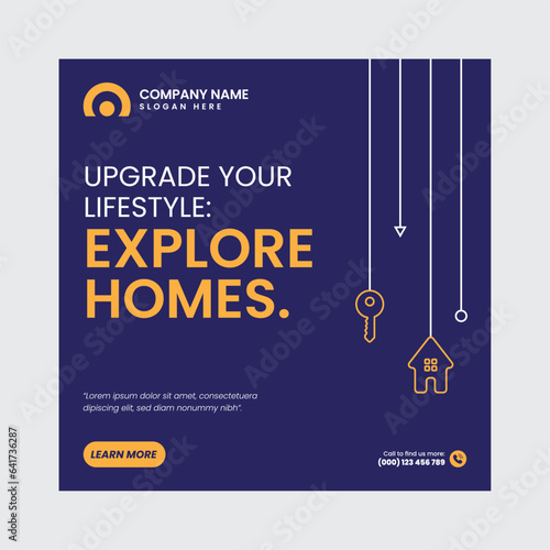 Real Estate Social Media Post Template, property, investment, home, dream, opportunity, market, listings, buyers, sellers, agents, mortgage