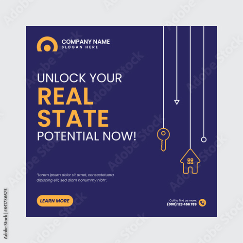 Real Estate Social Media Post Template, property, investment, home, dream, opportunity, market, listings, buyers, sellers, agents, mortgage