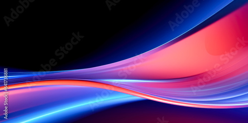 Abstract Purple and blue light trails background.