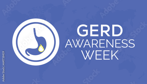 GERD awareness week (Gastroesophageal reflux disease) observed each year during November. vector illustration. banner, Holiday, poster, card and background design.