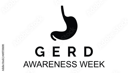 GERD awareness week (Gastroesophageal reflux disease) observed each year during November. vector illustration. banner, Holiday, poster, card and background design.