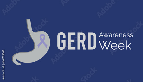 GERD awareness week (Gastroesophageal reflux disease) observed each year during November. vector illustration. banner, Holiday, poster, card and background design.