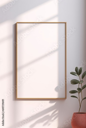 Wallpaper Mural Mockup poster frame close up, 3d render, Generative AI Torontodigital.ca