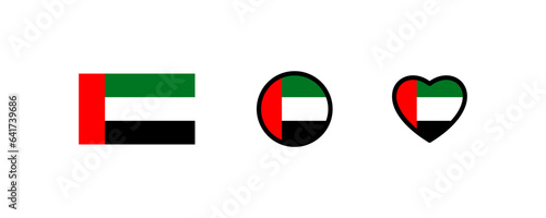 UAE flag icon. Vector illustration design.