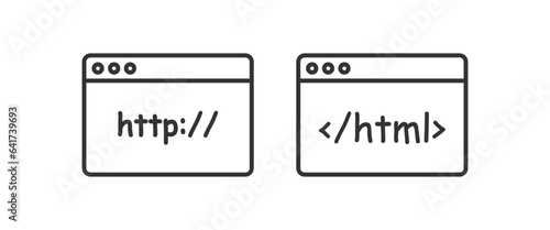 Hypertext Transfer Protocol Concept browser icon. Vector illustration design. © John Design