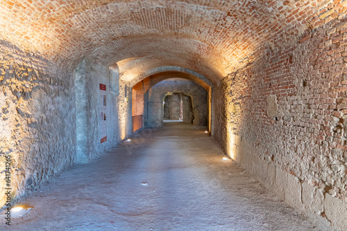 Vue du souterrain de la vieille forteresse de Livourne, Italie.