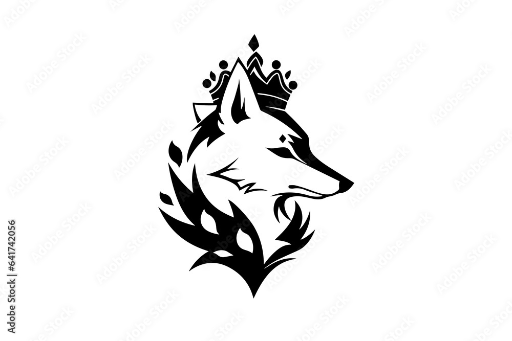 Fox head or face hand drawn ink silhouette. Logotype, emblem or mascot vector illustration design. Fox head or face hand drawn ink silhouette. Logotype, emblem or mascot vector illustration design.