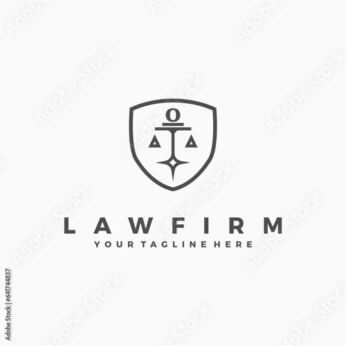 Initials Modern Law Firm Logo Design