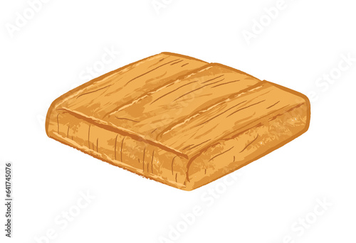 Golden brown wooden board for food's decoration