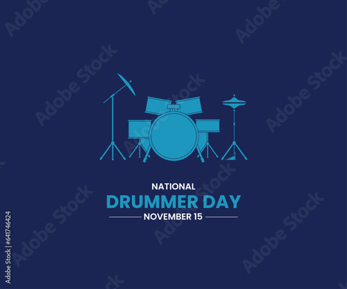 National Drummer Day. Music Drumm vector illustration. 