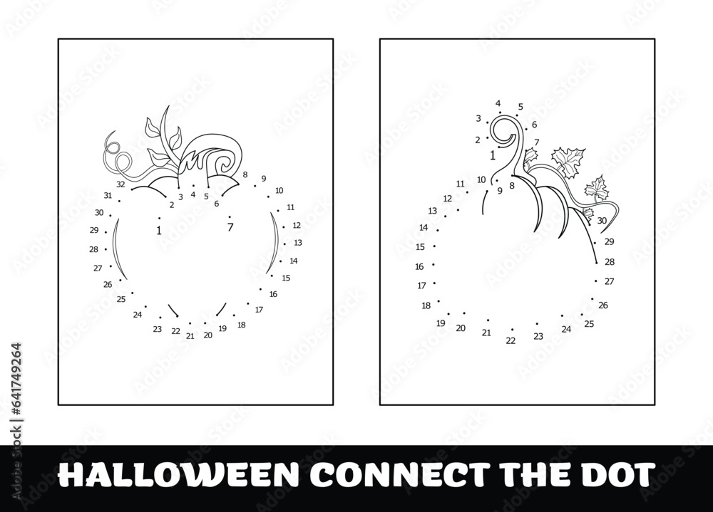 Halloween numbers game, education dot to dot game for children. Halloween pumpkin to be traced by numbers, Connect dots for numbers. Halloween numbers game, education dot to dot game for children. Halloween pumpkin to be traced by numbers, Connect dots for numbers.