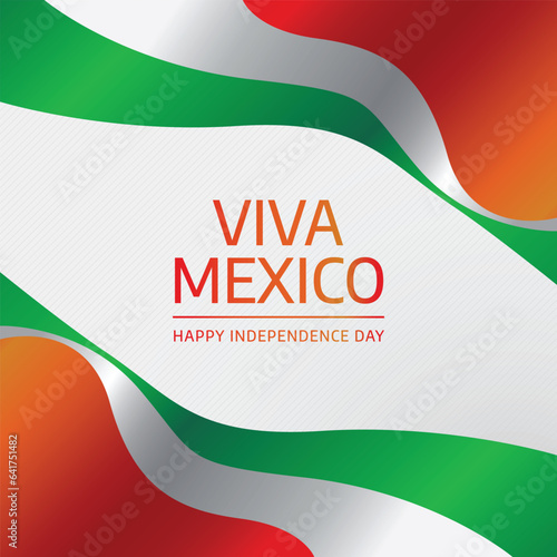 Mexican independence day design template good for celebration usage. mexican flag flat design. vector eps 10. flat design.