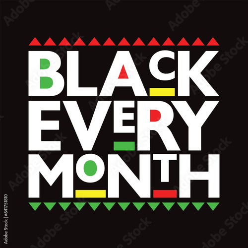 Stylish , fashionable  and awesome black history month quotes typography  illustrator