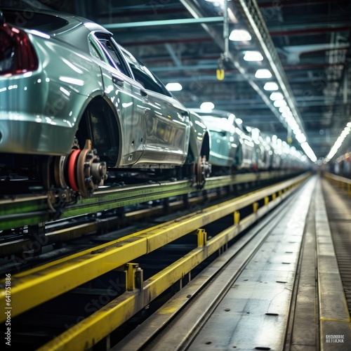 Conveyor line for the production of passenger cars © cherezoff