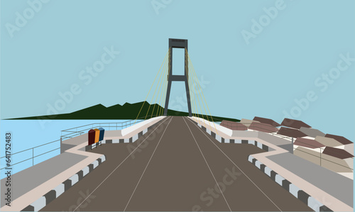 The Soekarno Bridge in North Sulawesi has recently become an iconic landmark in the region.