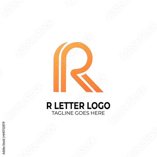 Free Download corporate R orange alphabet letter logo icon design template for business. Suitable for a media or technology company - GFXLoad
