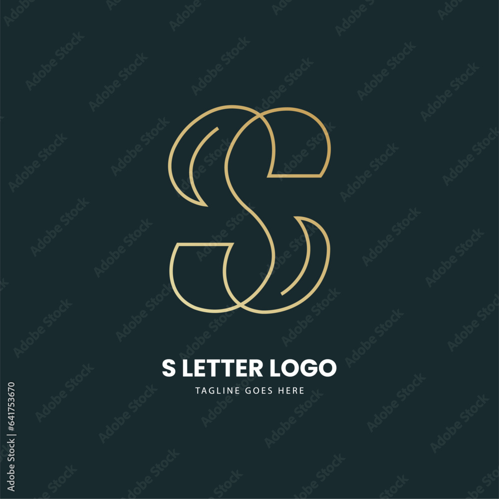 Abstract letter S logo design, Gold, beauty industry, and fashion logos cosmetics business, natural spa salons, yoga, medicine companies and clinics