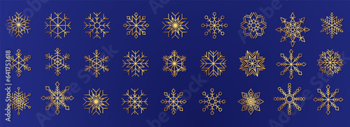 Winter snowflake silhouette collection for Christmas design