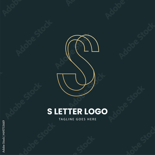 Wallpaper Mural Abstract letter S logo design, Gold, beauty industry, and fashion logos cosmetics business, natural spa salons, yoga, medicine companies and clinics Torontodigital.ca