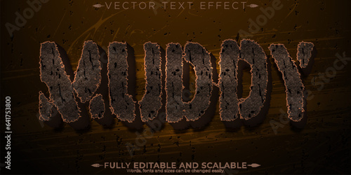 Offroad 4x4 text effect, editable muddy and  rally text style