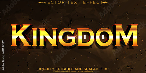 Kingdom text effect, editable warrior and sword text style