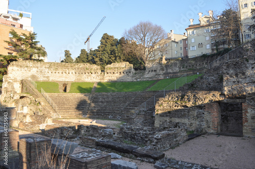 Roman theatre ruins in Trieste photo