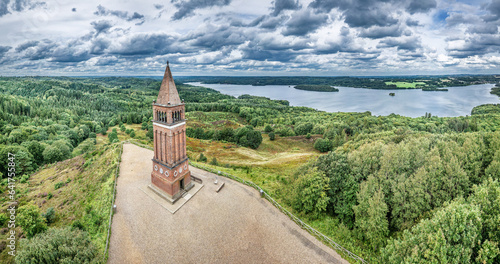Tela Himmelbjerget tower, one of the highest places in Denmark