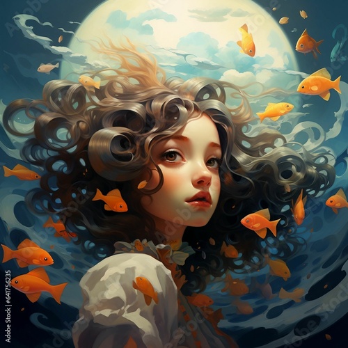 Beautyful girl fashion fantasy