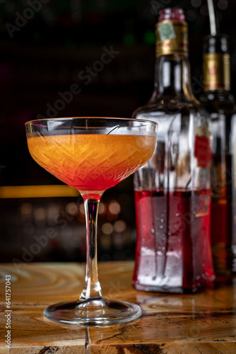 Cosmopolitan cocktail in the bar