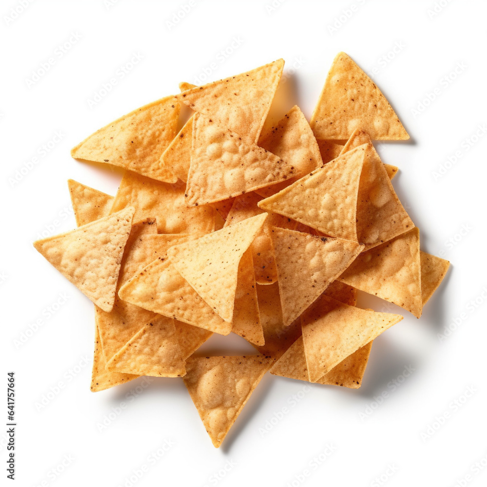 Corn nachos chips isolate Corn nachos chips isolate