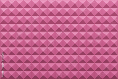 Pink spikes square studs. seamless pattern vector 3d rendering. background texture stock image. spike tile shiny mosaic decoration photo