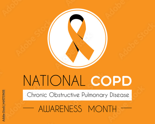 Chronic obstructive pulmonary disease COPD awareness month concept. World Chronic Obstructive Pulmonary Disease Day. World COPD day. Vector stock illustration.