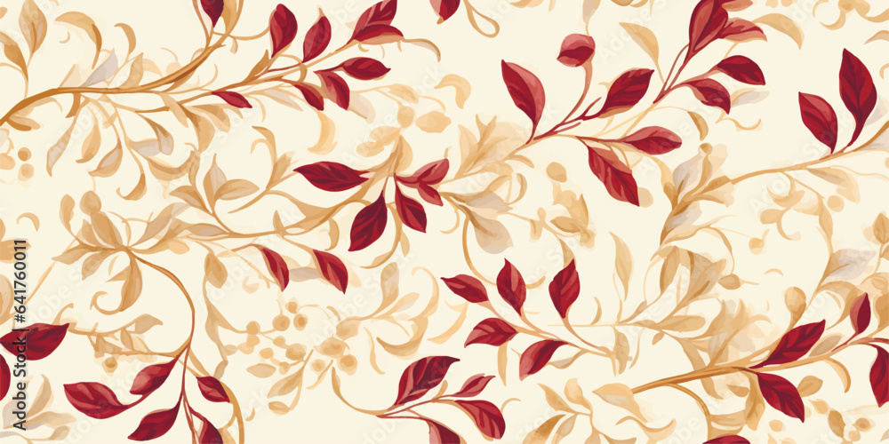 Seamless leaf pattern with brown and black botanical background. Vector design of abstract leaves in autumn colors. perfect for decoration and fabrics Seamless leaf pattern with brown and black botanical background. Vector design of abstract leaves in autumn colors. perfect for decoration and fabrics