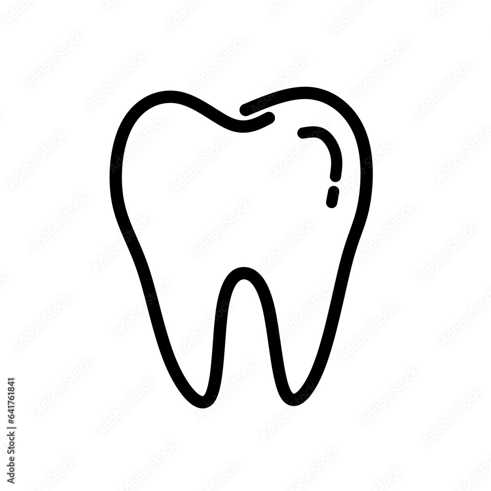 tooth icon vector on white background tooth icon vector on white background
