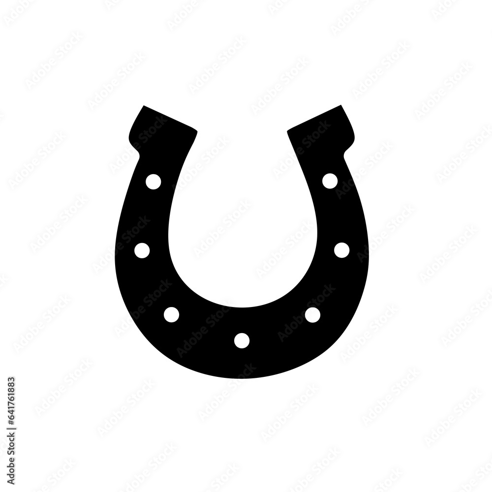 horseshoe icon vector on white background. horseshoe silhouette horseshoe icon vector on white background. horseshoe silhouette