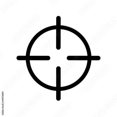 lens focus icon in simple design. target icon