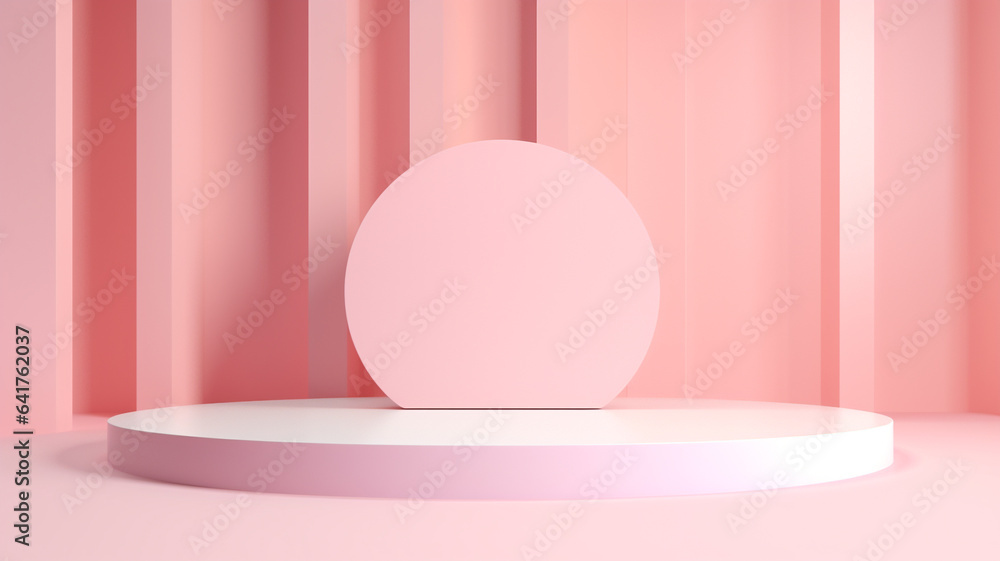 3d Pastel podium for your product. Generative AI. 3d Pastel podium for your product. Generative AI.