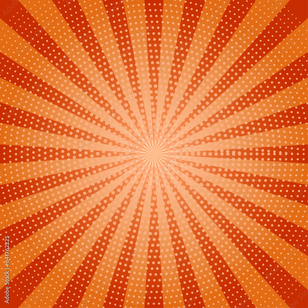 Obraz premium Orange Sunburst Background
