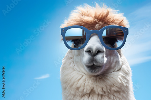Cool Alpaca with sunglasses