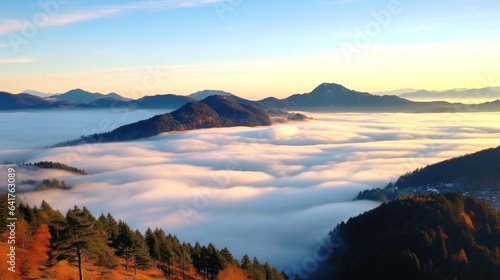 Aerial view White clouds in blue sky. Top. View from drone. Aerial bird s eye. Aerial top view cloudscape. Sky background