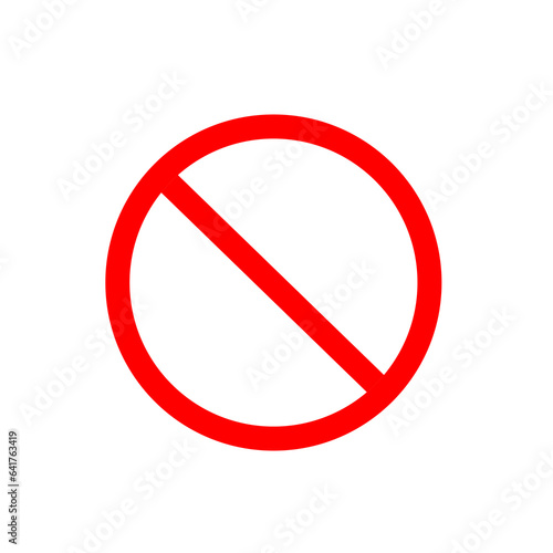 Free Download prohibition icon vector in red color. warning sign symbol,stop and no - GFXLoad