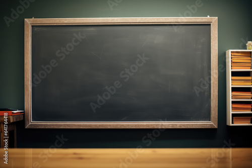 blank classroom blackboard in a class room, space for text - school edication - AI Generated photo