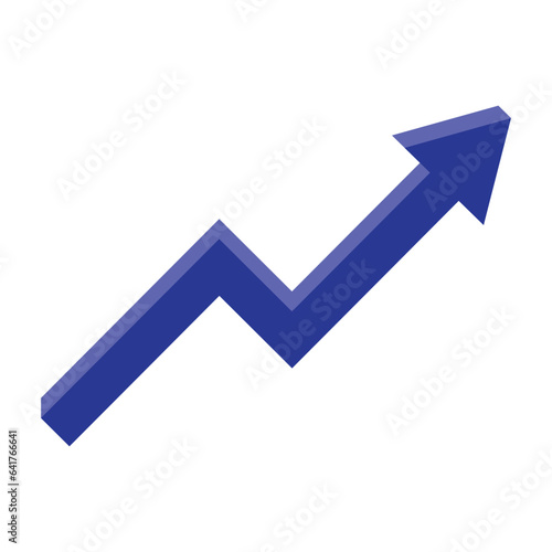 blue arrow growth graph, business financial profit