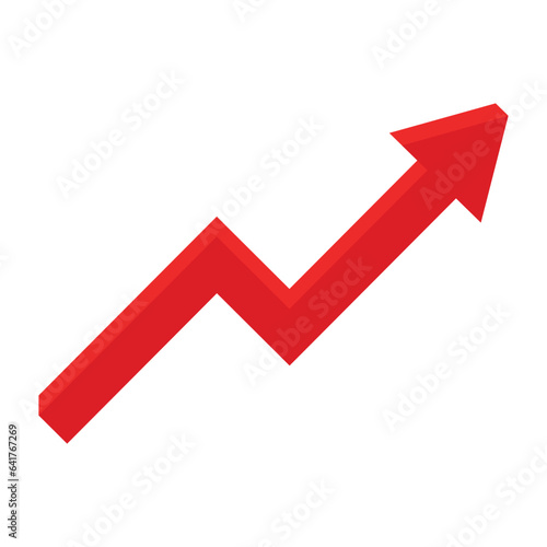 red arrow growth graph, business financial profit